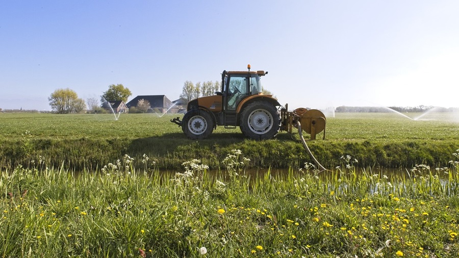 Hoog agrarisch watergebruik in 2022