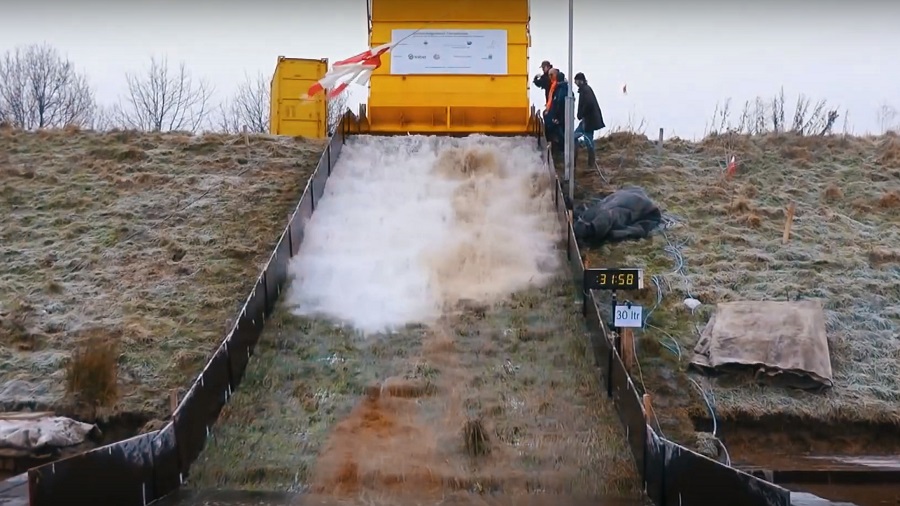 Sterkte grasbekleding getest